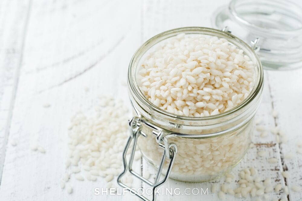 rice in a container, from Shelf Cooking