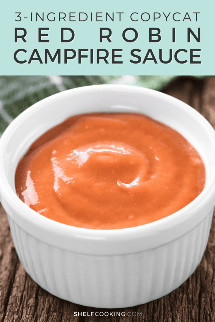 Copycat Red Robin campfire sauce in a bowl, from Shelf Cooking