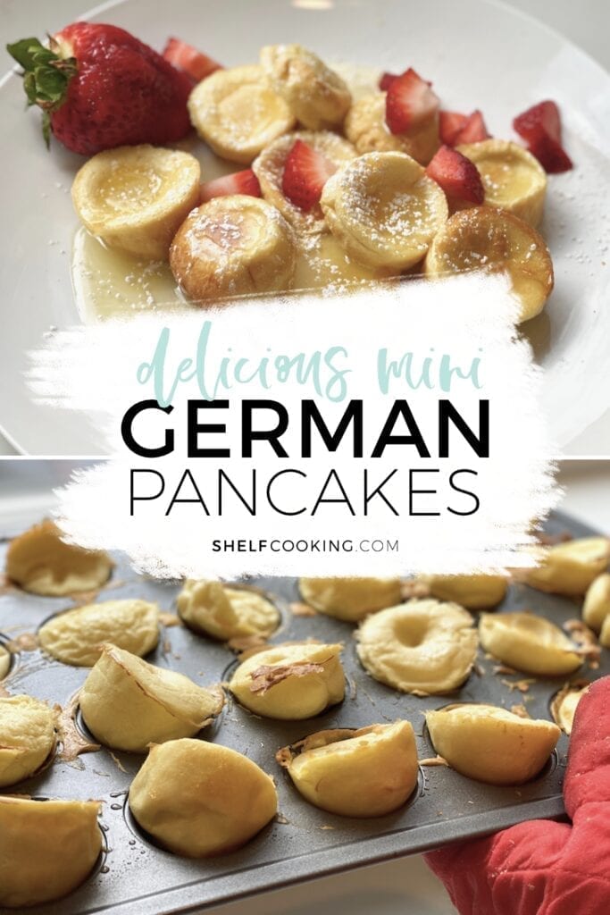 German pancakes in a mini muffin tin, from Shelf Cooking