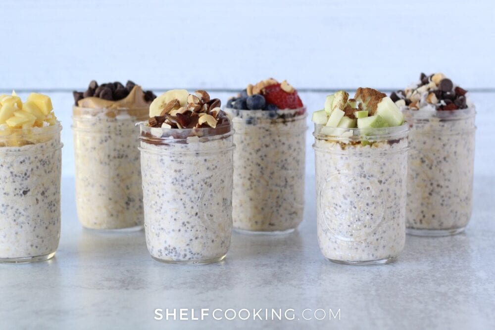 Overnight oats with leftover baby food, from Shelf Cooking
