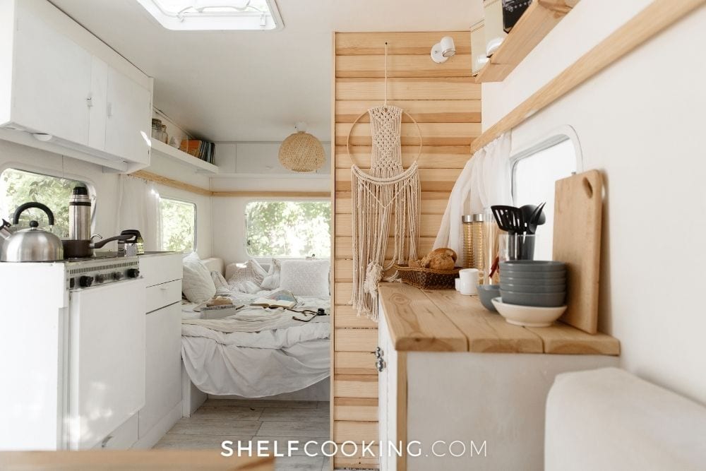 tiny home kitchen, from Shelf Cooking