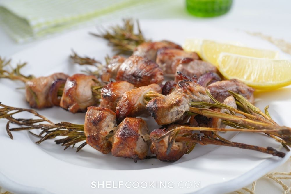 grilled meat with rosemary, from Shelf Cooking
