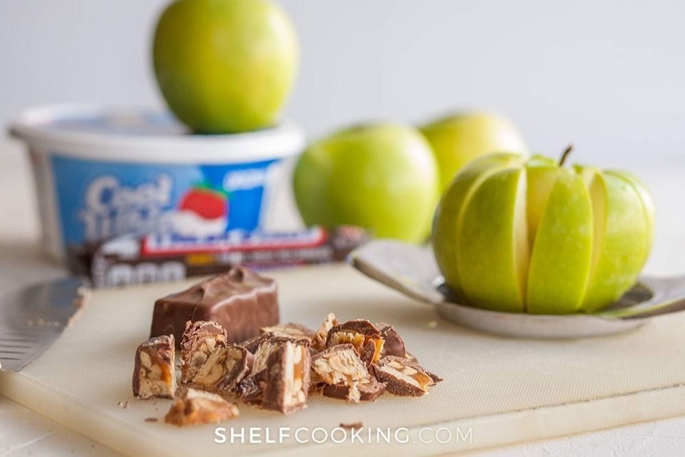 apples, cool whip, and candy, from Shelf Cooking