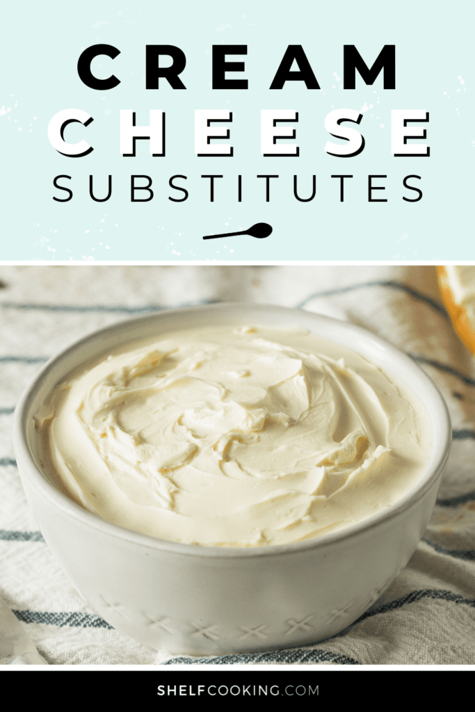 Cream cheese substitute in a bowl from Shelf Cooking. 
